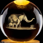 3D Crystal Light Elephant