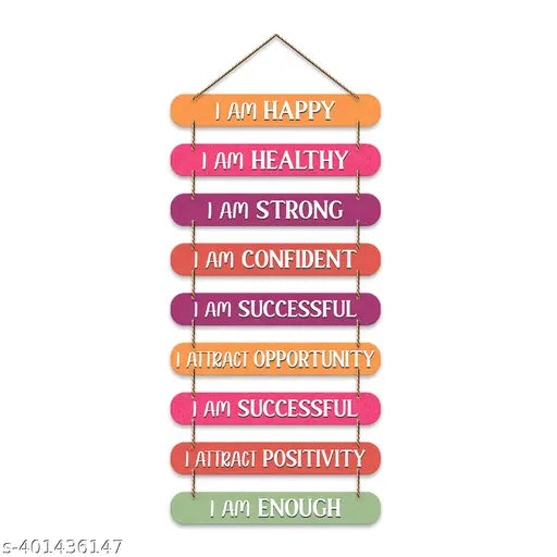 Self-Motivation Quotes MDF Wall Hanging – Decorative Artwork for Home, Office, & Gifts (30 x 86 cm)