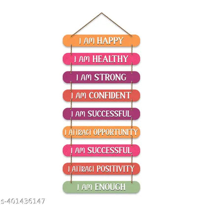 Self-Motivation Quotes MDF Wall Hanging – Decorative Artwork for Home, Office, & Gifts (30 x 86 cm)