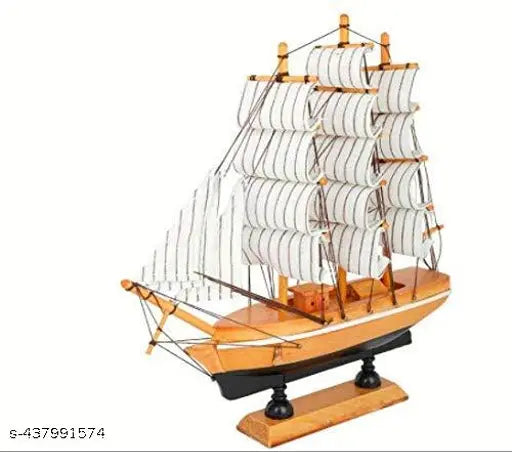 Nautical Wooden Sailing Ship Showpiece