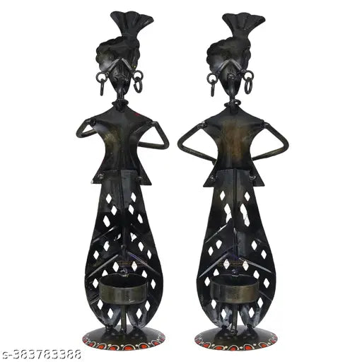 Metal Figurines with Aroma Diffuser – Set of Two