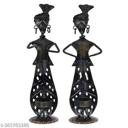 Metal Figurines with Aroma Diffuser – Set of Two